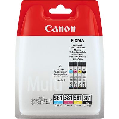 Canon CLI-581 C/M/Y/BK Inktcartridge 4-kleuren Multipack