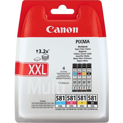 Canon CLI-581XXL C/M/Y/BK Inktcartridge 4-kleuren Multipack Extra hoge capaciteit