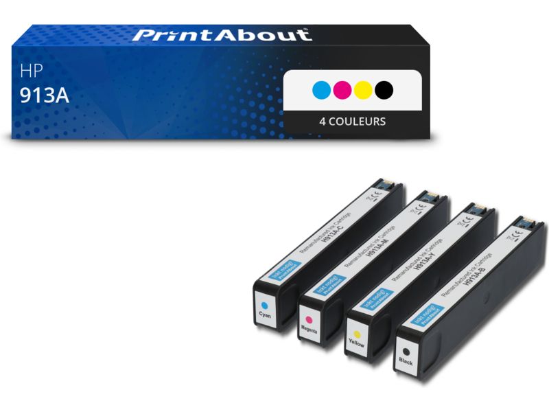 Cartouche HP 913A Cyan F6T77AE – Originale – Neuve Sous Blister