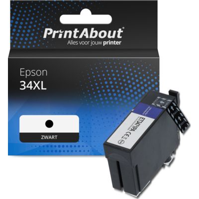 Huismerk Epson 34XL (C13T34714010) Inktcartridge Zwart Hoge capaciteit
