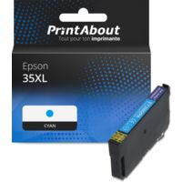 Cartouche compatible Epson 35XL (C13T35924010) - Cyan - Grande capacité