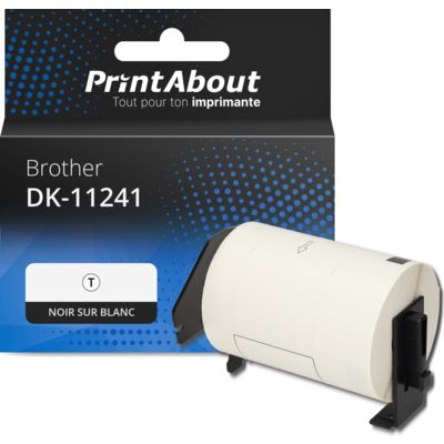 Étiquette compatible Brother DK-11241 - (102 mm x 152 mm) - Noir sur blanc
