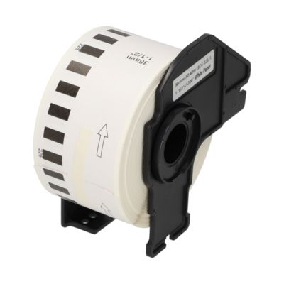 PrintAbout Huismerk vervangt Brother DK-22225 Etiket Zwart op wit (38  mm)