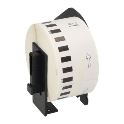 PrintAbout Huismerk vervangt Brother DK-22225 Etiket Zwart op wit (38  mm)