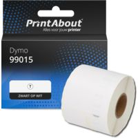 Huismerk Dymo 99015 Etiket Zwart op wit (54 mm x 70 mm)
