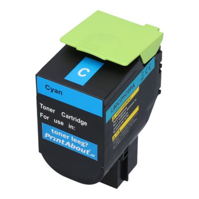 Toner compatible Lexmark 80C2HC0 (802HC) - Cyan - Grande capacité