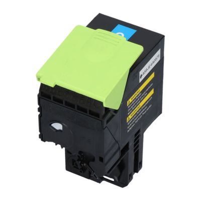 Toner compatible Lexmark 80C2HC0 (802HC) - Cyan - Grande capacité