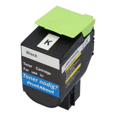 Toner compatible Lexmark 80C2HK0 (802HK) - Noir - Grande capacité