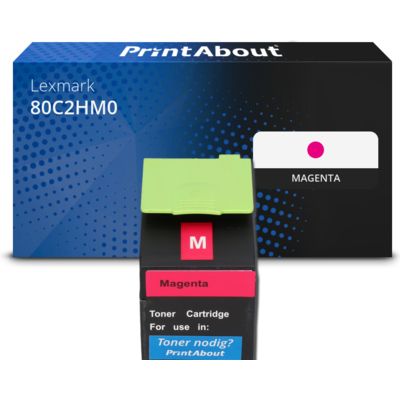Toner compatible Lexmark 80C2HM0 (802HM) - Magenta - Grande capacité