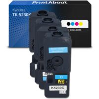 Toner compatible Kyocera TK-5230K - 4 couleurs - Multipack