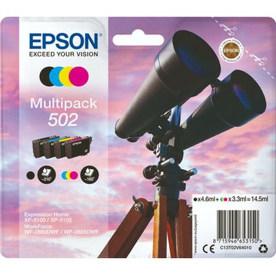 Epson 502 (C13T02V64010) - 4 couleurs - Cartouche d'encre - Multipack