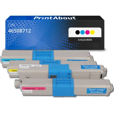 Huismerk OKI 46508712 Toner 4-kleuren Multipack