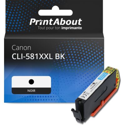 Cartouche compatible Canon CLI-581XXL BK - Noir - Très grande capacité