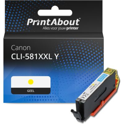Huismerk Canon CLI-581XXL Y Inktcartridge Geel Extra hoge capaciteit