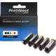 Huismerk Canon PGI-580XXL PGBK/CLI-581XXL BK/CMYK Inktcartridge 5-kleuren Multipack Extra hoge capaciteit