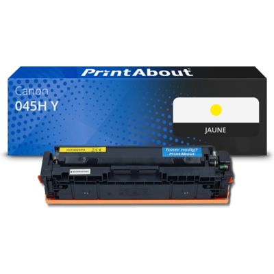 Toner compatible Canon 045H Y - Jaune - Grande capacité