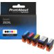 Cartouche compatible Epson 202XL (C13T02E74010) - 5 couleurs - Grande capacité - Multipack
