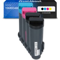 Toner compatible Xerox 106R03480 - 4 couleurs - Multipack