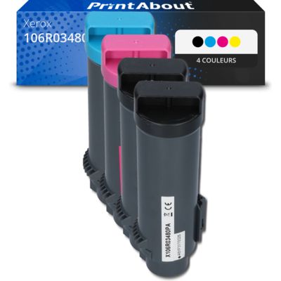 Toner compatible Xerox 106R03480 - 4 couleurs - Multipack