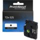 PrintAbout Huismerk vervangt Brother TZe-325 Tape Wit op zwart (9 mm)