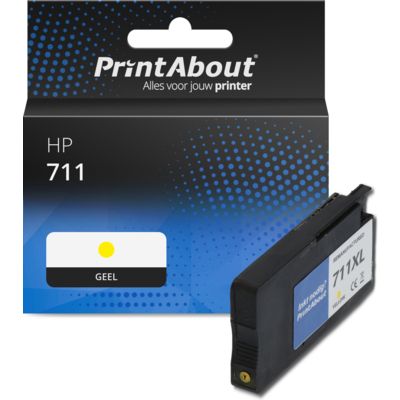 Huismerk HP 711 (CZ132A) Inktcartridge Geel
