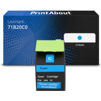 Huismerk Lexmark 71B20C0 Toner Cyaan
