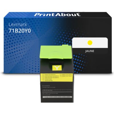 Toner compatible Lexmark 71B20Y0 - Jaune