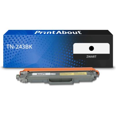 PrintAbout Huismerk vervangt Brother TN-243BK Toner Zwart