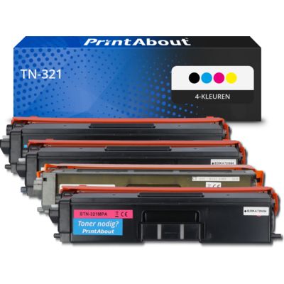 PrintAbout Huismerk vervangt Brother TN-321 Toner 4-kleuren Multipack