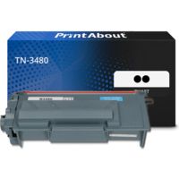 PrintAbout Huismerk vervangt Brother TN-3480 Toner 2x Zwart Hoge capaciteit - Multipack