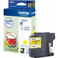 Brother LC-22UY XL Inktcartridge Geel Hoge capaciteit