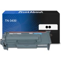 PrintAbout Huismerk vervangt Brother TN-3430 Toner 2x Zwart - Multipack 