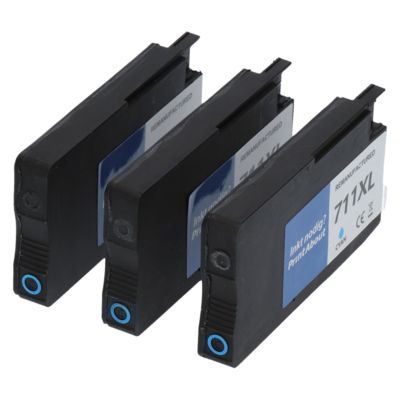 Cartouche compatible HP 711 (CZ134A) - 3x Cyan - Multipack