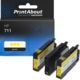 Cartouche compatible HP 711 (CZ136A) - 3x Jaune - Multipack
