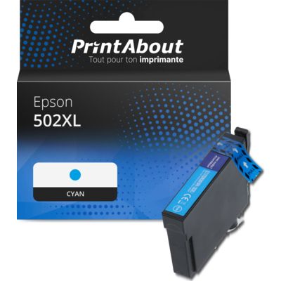 Cartouche compatible Epson 502XL (C13T02W24010) - Cyan - Grande capacité