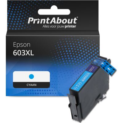 Huismerk Epson 603XL (C13T03A24010) Inktcartridge Cyaan Hoge capaciteit