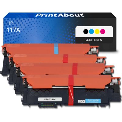 Huismerk HP 117A (W2070A) Toner 4-kleuren Multipack Hoge capaciteit