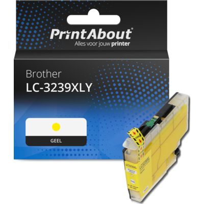 Huismerk Brother LC-3239XLY Inktcartridge Geel Hoge capaciteit