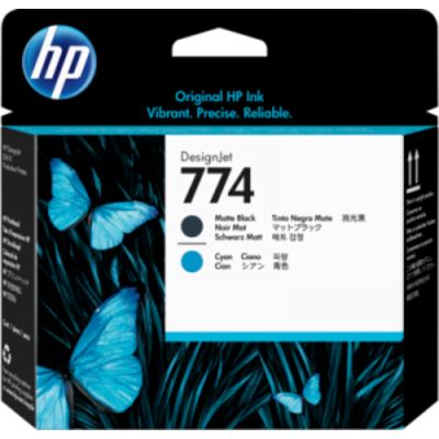 HP P2W01A (774) - Noir mat + cyan - Cartouche d'encre