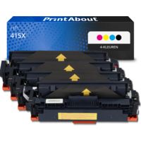 Huismerk HP 415X (W2030/31/32/33X) Toner 4-kleuren Multipack Hoge capaciteit