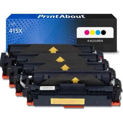 Huismerk HP 415X (W2030/31/32/33X) Toner 4-kleuren Multipack Hoge capaciteit