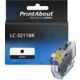 PrintAbout Huismerk vervangt Brother LC-3211BK Inktcartridge Zwart Hoge capaciteit