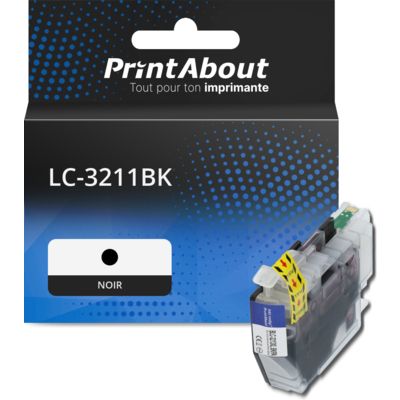 Cartouche compatible Brother LC-3211BK - Noir - Grande capacité