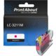 PrintAbout Huismerk vervangt Brother LC-3211M Inktcartridge Magenta Hoge capaciteit