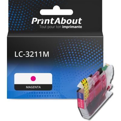 Cartouche compatible Brother LC-3211M - Magenta - Grande capacité