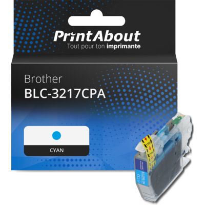 Cartouche compatible Brother LC-3217C - Cyan - Grande capacité