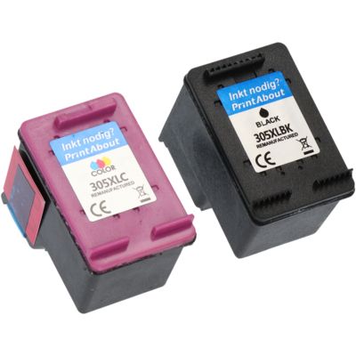 Cartouche compatible HP 305XL (6ZA94AE) - Noir + 3 couleurs - Grande capacité - Multipack
