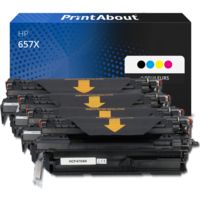 Toner compatible HP 657X (CF470X) - 4 couleurs - Grande capacité - Multipack