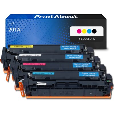 Toner compatible HP 201A (CF400A) - 4 couleurs - Multipack