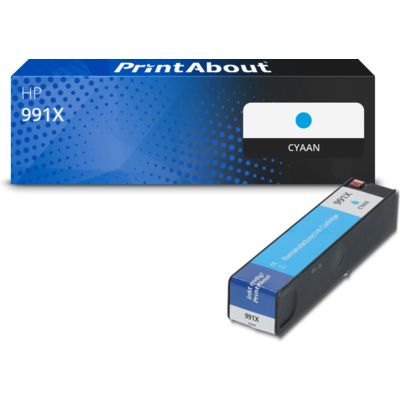 Huismerk HP 991X (M0J90AE) Inktcartridge Cyaan Hoge capaciteit
